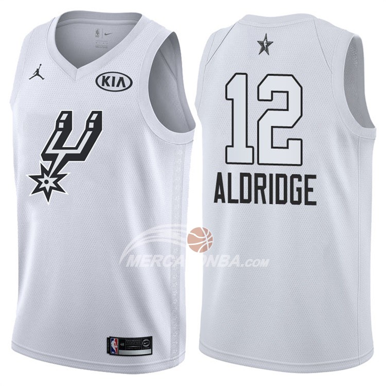 Maglia NBA Lamarcus Aldridge All Star 2018 San Antonio Spurs Bianco